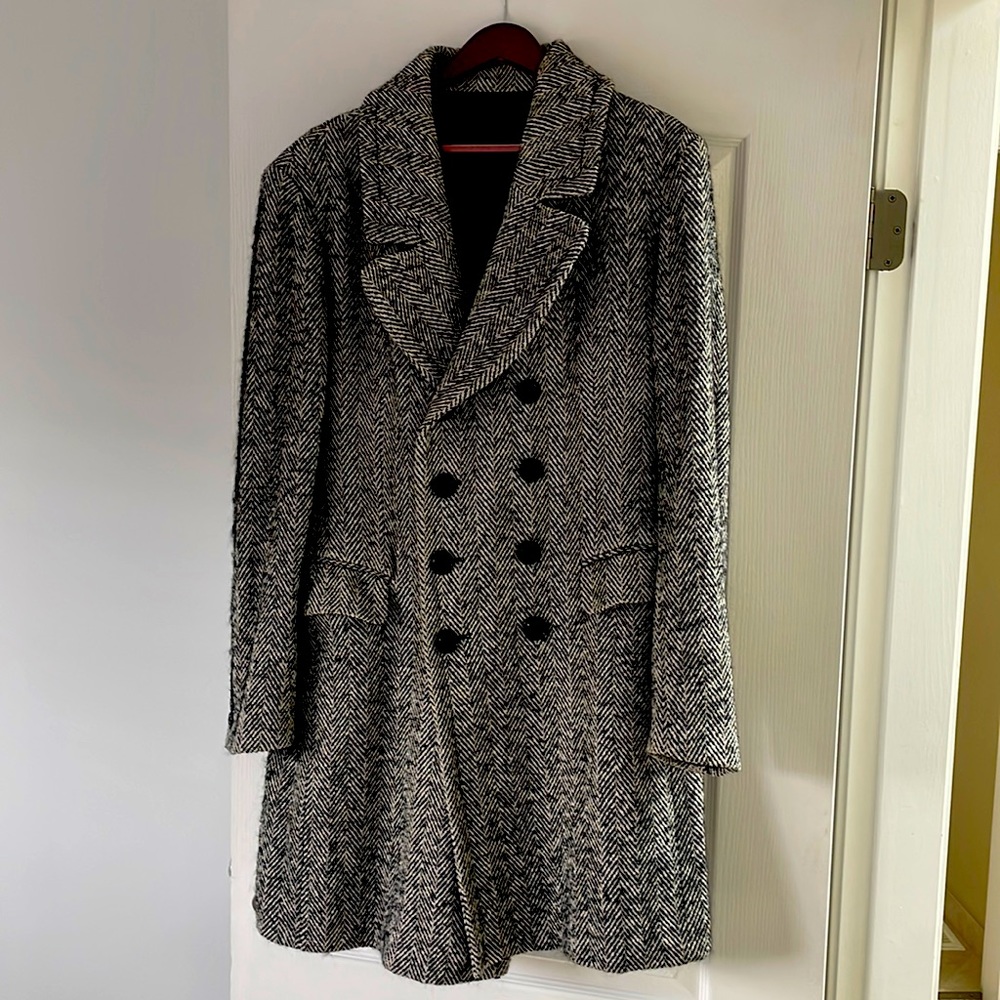 Zara men’s tweed coat XL